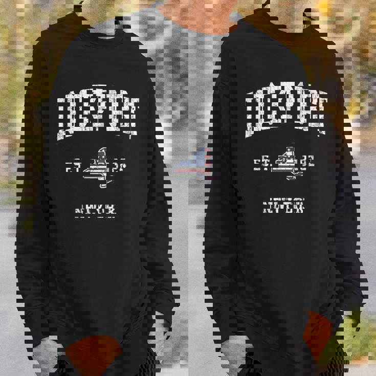 Lockport New York Ny Vintage American Flag Sports Sweatshirt Gifts for Him Lockport New York Ny Vintage American Flag Sports Sweatshirt Gifts for Him