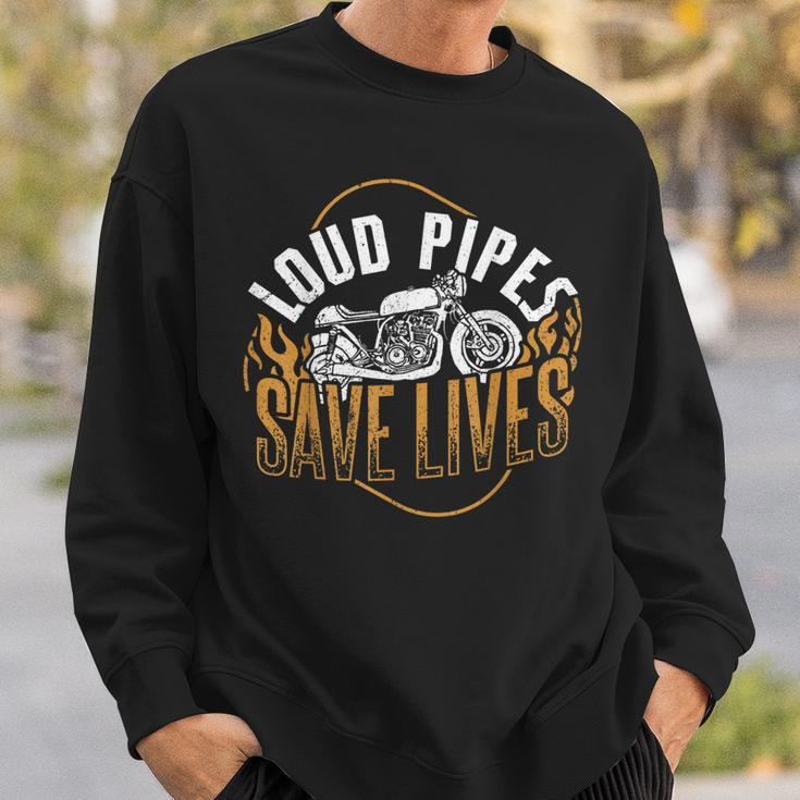 Loud Pipes Save Lives Speed Vehicle Drifting Motorcycle Sweatshirt Gifts for Him