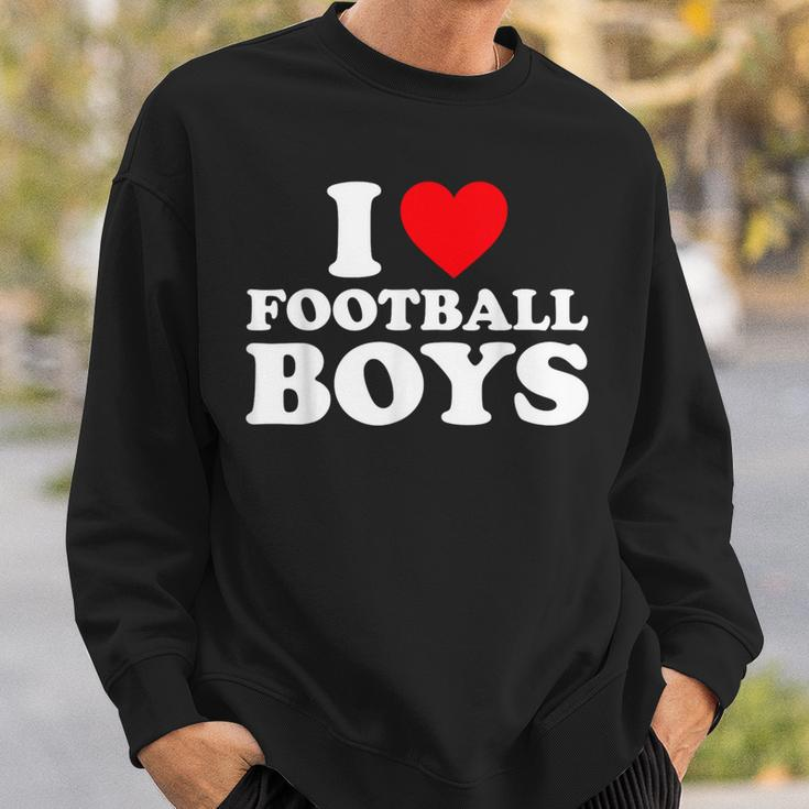 I Love Football Boys I Heart Football Boys Sweatshirt Gifts for Him