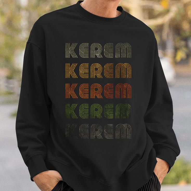 Love Heart Kerem Grunge Vintage Style Black Kerem Sweatshirt Gifts for Him