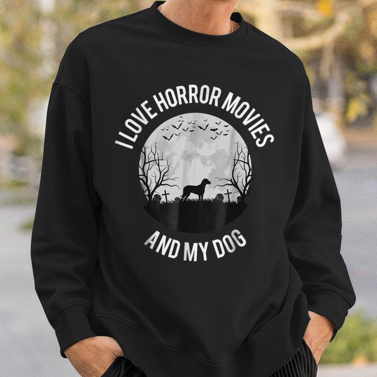 I Love Horror Movies And My Dog Movies Sweatshirt Gifts for Him