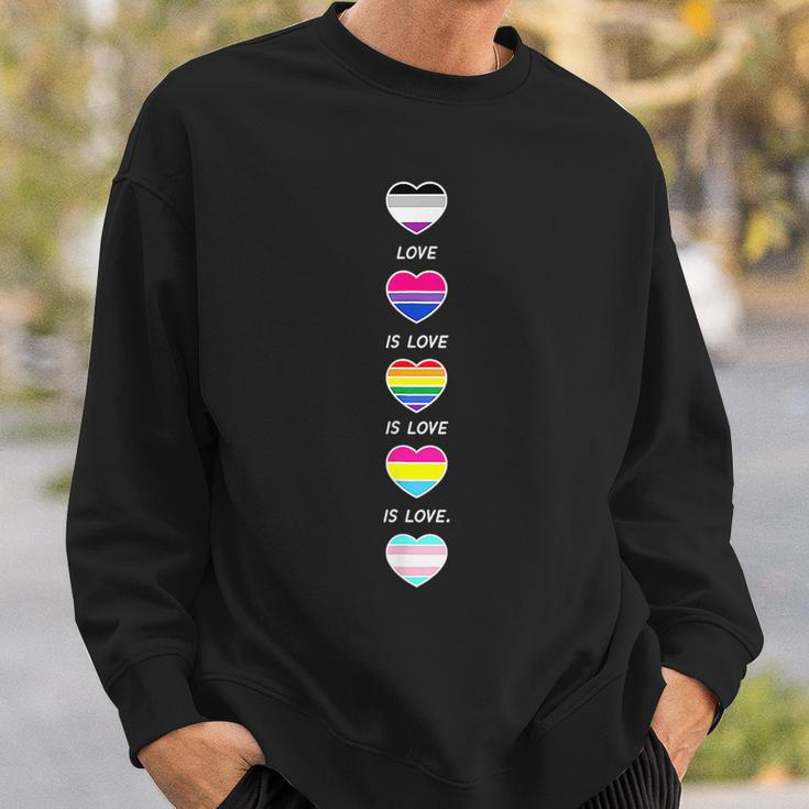 Love Is Love Pride Lgbtq Lgbt Gay Asexual Bi Pansexual Trans Sweatshirt Gifts for Him