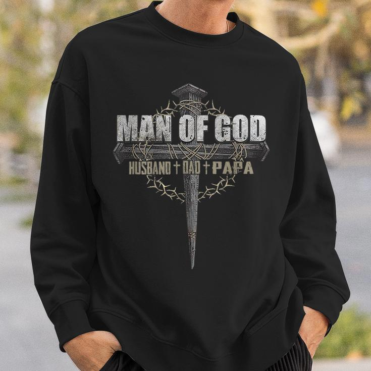 Man Of God Husband Dad Papa Gift For Mens Sweatshirt Gifts for Him