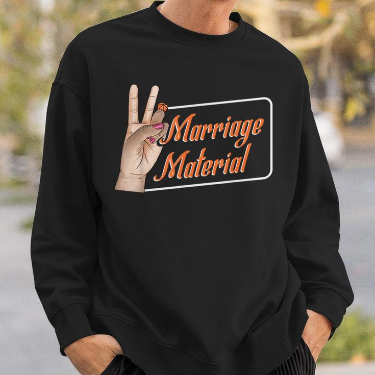 Marriage Material Engagement Bride Funny Bachelorette Party Sweatshirt Gifts for Him