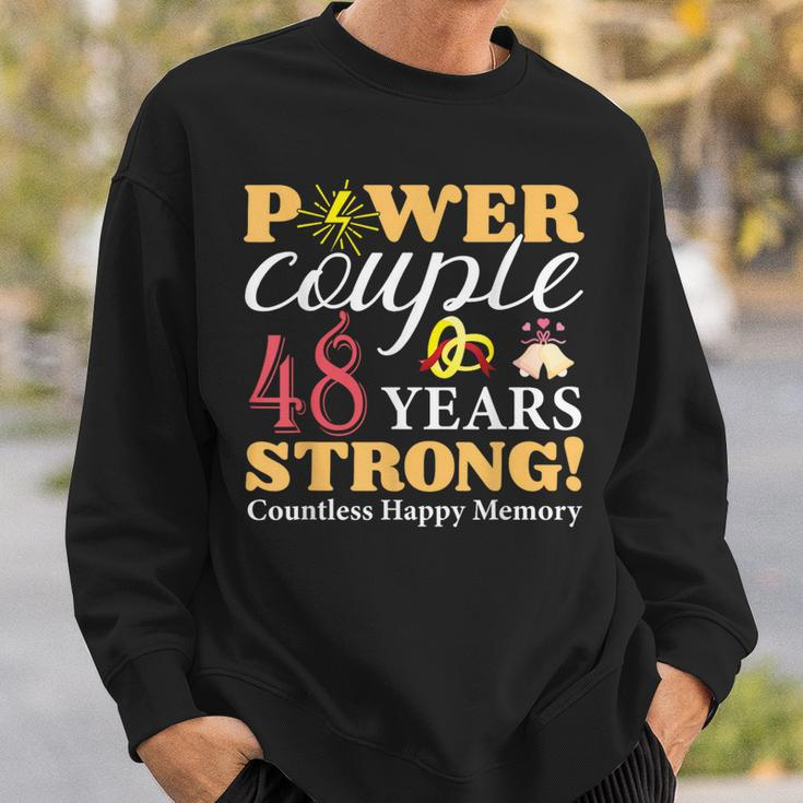 Married 48 Years Power Couple 48Th Wedding Anniversary Sweatshirt Gifts for Him