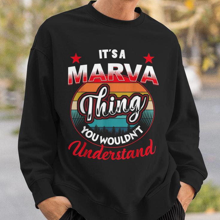 Marva Retro Name Its A Marva Thing Sweatshirt Gifts for Him