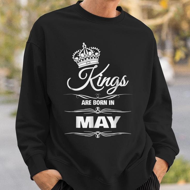 Mens Kings Are Born In May Birthday Novelty Gift For Men Sweatshirt Gifts for Him