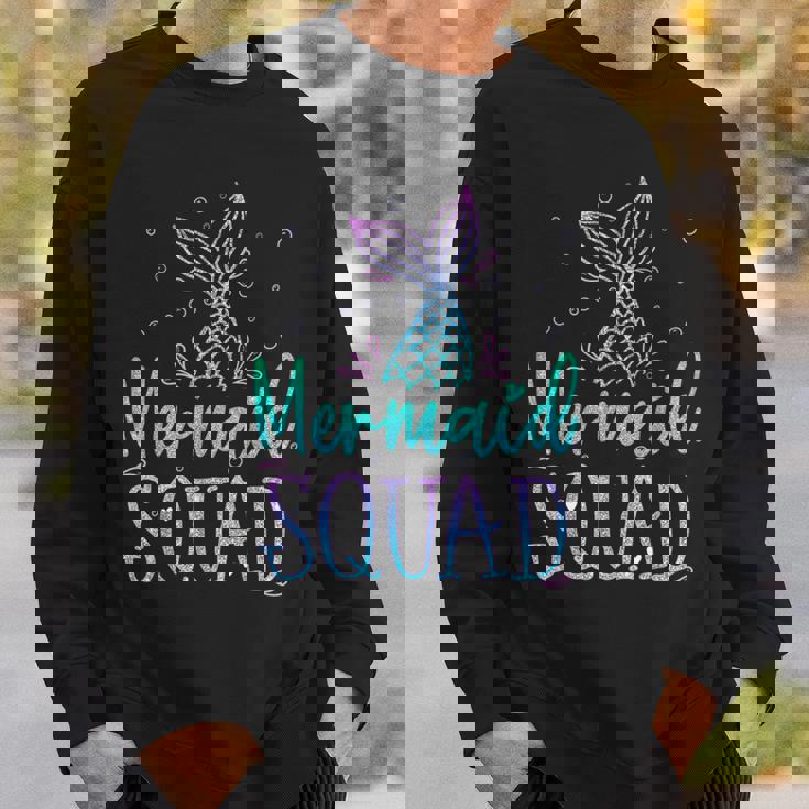 Mermaid Squad Birthday Mermaid Tail Squad Family Matching Sweatshirt Gifts for Him