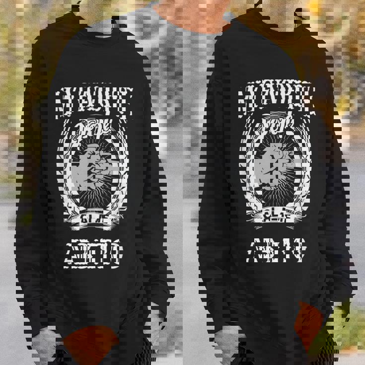 My Favorite People Call Me Abito Fist Bump Italian Grandpa Sweatshirt Gifts for Him
