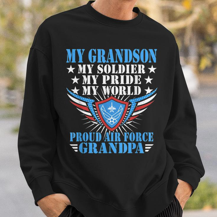 My Grandson Is A Soldier Airman Proud Air Force Grandpa Gift Gift For Mens Sweatshirt Gifts for Him