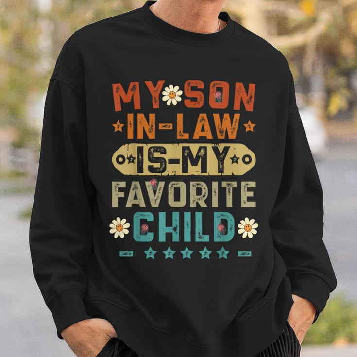 My Soninlaw Is My Favorite Child Funny Mom Vintage Sweatshirt Gifts for Him