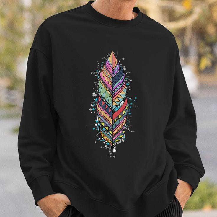 Native American Feather Indian Design Sweatshirt Gifts for Him