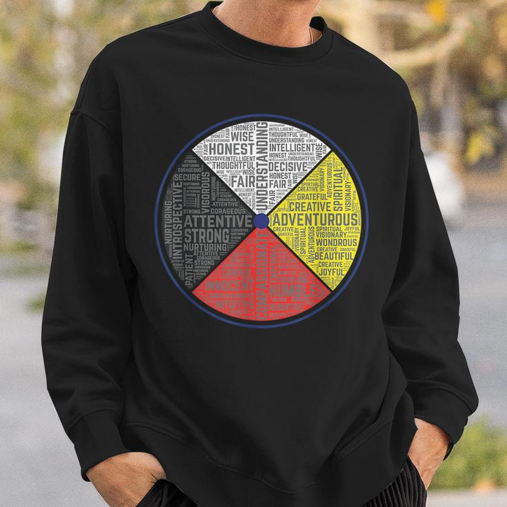Native American Indian Words Of The Medicine Wheel Spiritual Sweatshirt Gifts for Him