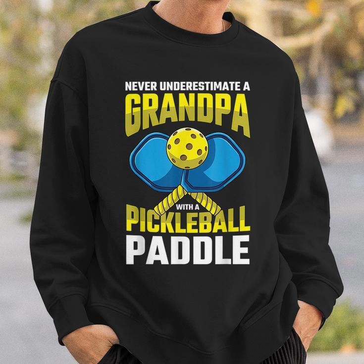 Never Underestimate A Pickleball Grandpa Player Funny Gift For Mens Sweatshirt Gifts for Him