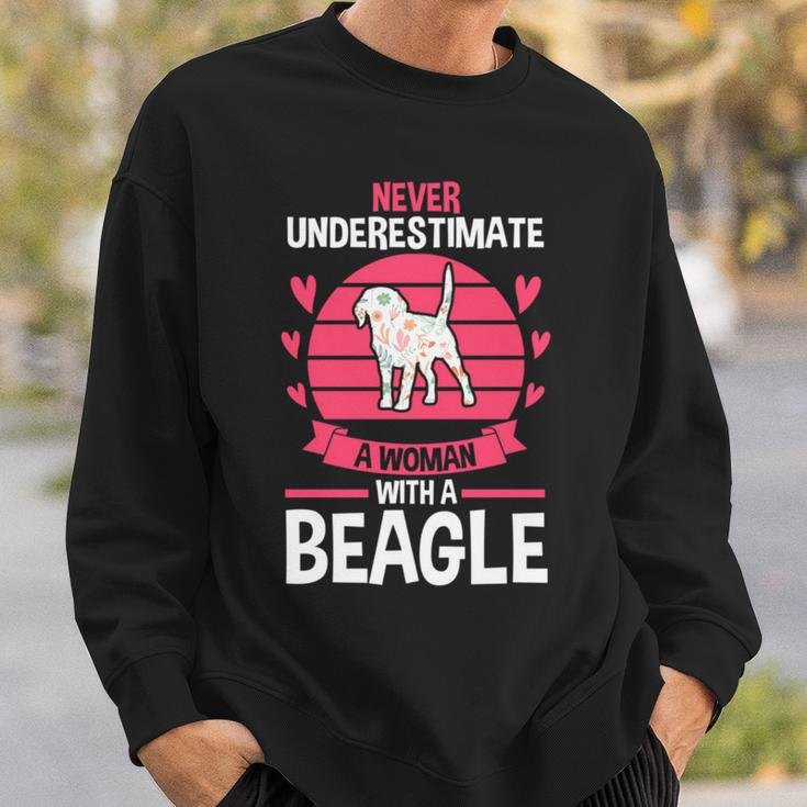 Never Underestimate A Woman With A Beagle Sweatshirt Gifts for Him