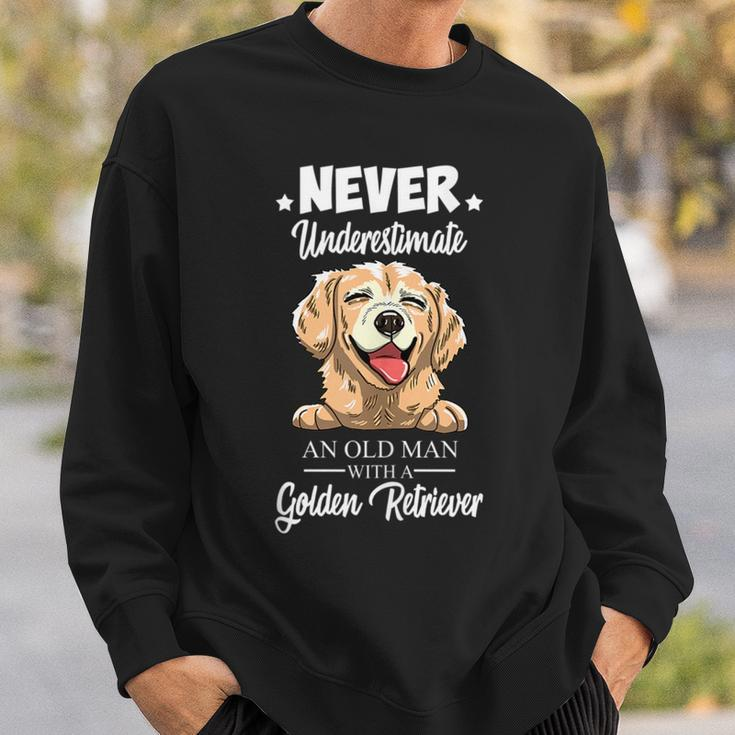 Never Underestimate Golden Retreiver Hound Dog Owner Gift Gift For Mens Sweatshirt Gifts for Him