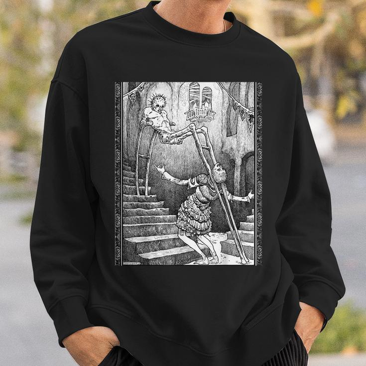 Occult Gothic Dark Aesthetic Satanic Macabre Horror Emo Goth Sweatshirt Gifts for Him