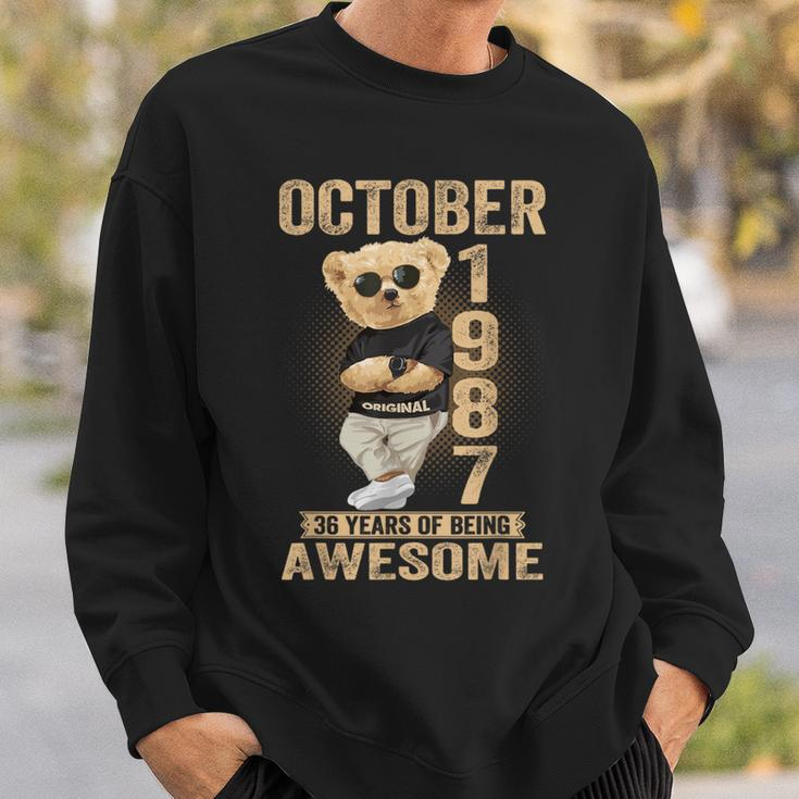 October 1987 36Th Birthday 2023 36 Years Of Being Awesome Sweatshirt Gifts for Him