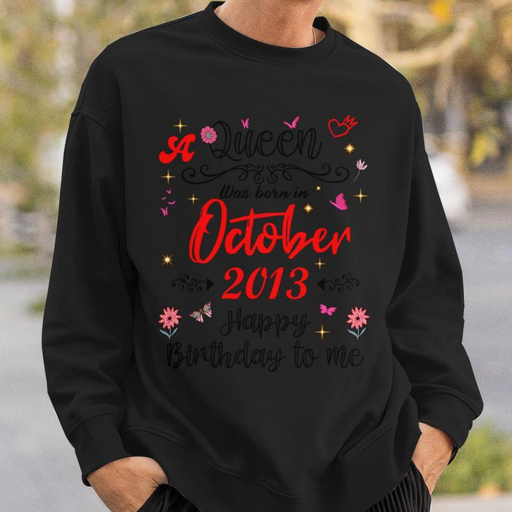 October Birthday A Queen Was Born In October 2013 October Sweatshirt Gifts for Him