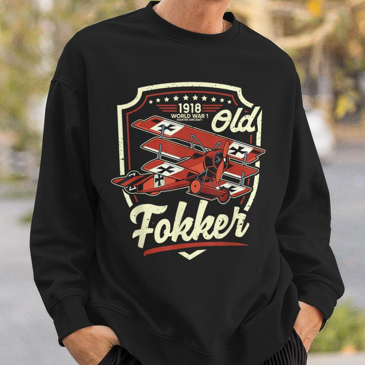 Old Fokker Ww1 Ww1 Plane German Fokker Sweatshirt Gifts for Him