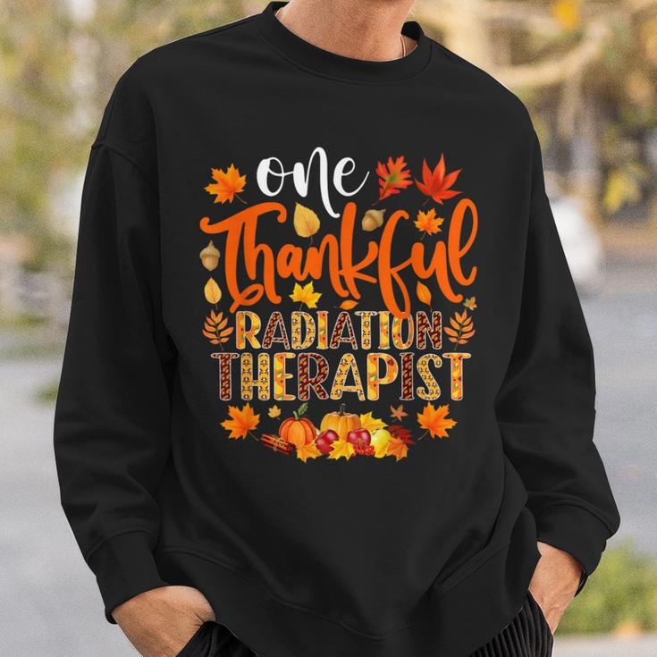 One Thankful Radiation Therapist Thanksgiving Sweatshirt Gifts for Him