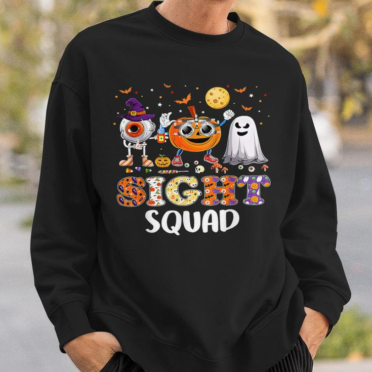 Optometrist Halloween Sight Squad Witch Pumpkin Optician Sweatshirt Gifts for Him