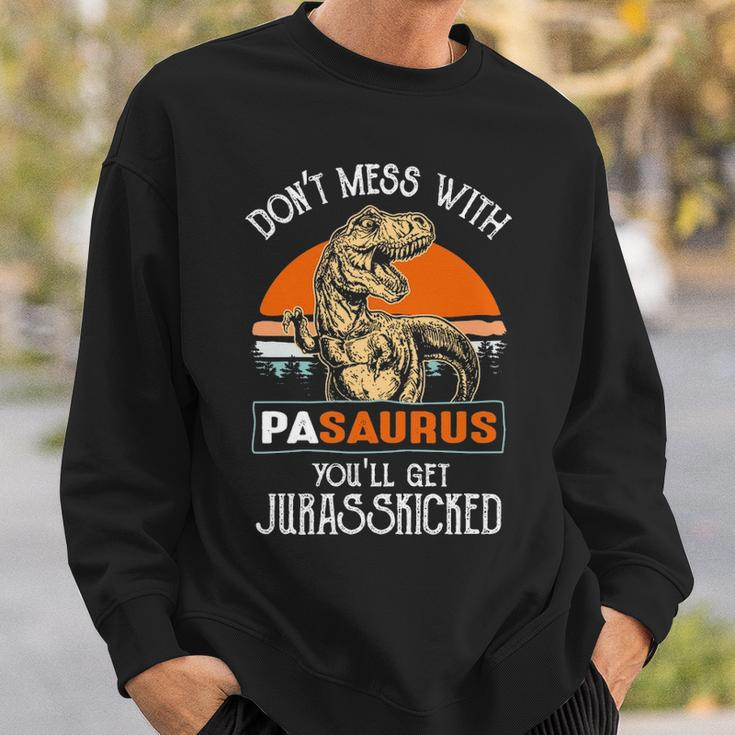 Pa Grandpa Gift Dont Mess With Pasaurus Sweatshirt Gifts for Him