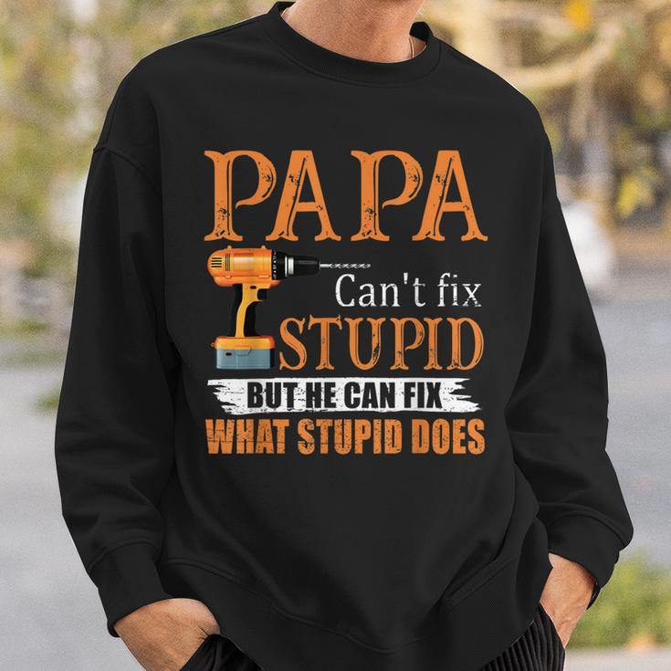 Papa Cant Fix Stupid But He Can Fix What Stupid Does Sweatshirt Gifts for Him
