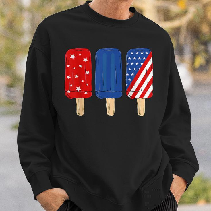 Patriotic 4Th Of July Popsicles Usa America Flag Summer Sweatshirt Gifts for Him
