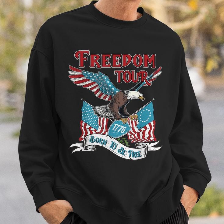 Patriotic Eagle American 4Th Of July 1776 Freedom Born Free Sweatshirt Gifts for Him