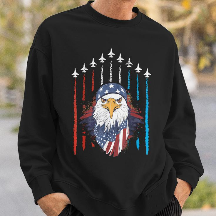 Patriotic Eagle July 4Th Of July Fourth July American Flag Sweatshirt Gifts for Him