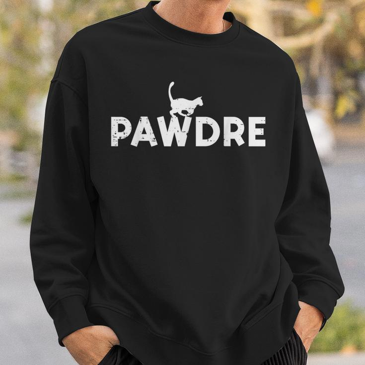 Pawdre Cat Dad Cute Fur Papa Fathers Day Pet Paw Daddy Sweatshirt Gifts for Him