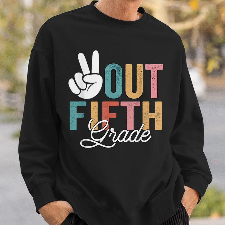 Peace Out Fifth Grade Last Day Of School 2023 Graduation Sweatshirt Gifts for Him