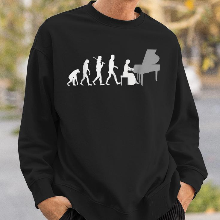 Piano Player Evolution Funny Music Piano Funny Gifts Sweatshirt Gifts for Him