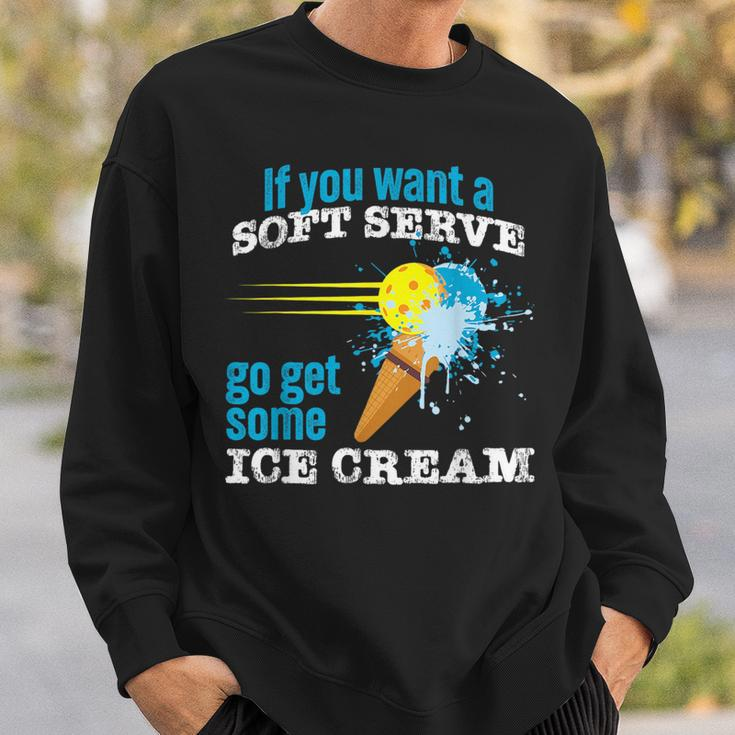 Pickleball Soft Serve Ice Cream Slam Funny Pickleball Sweatshirt Gifts for Him