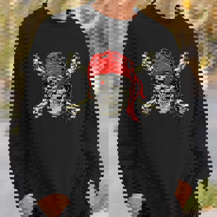 Pirate Costume Skull And Crossbones Jolly Roger Pirate Sweatshirt Gifts for Him