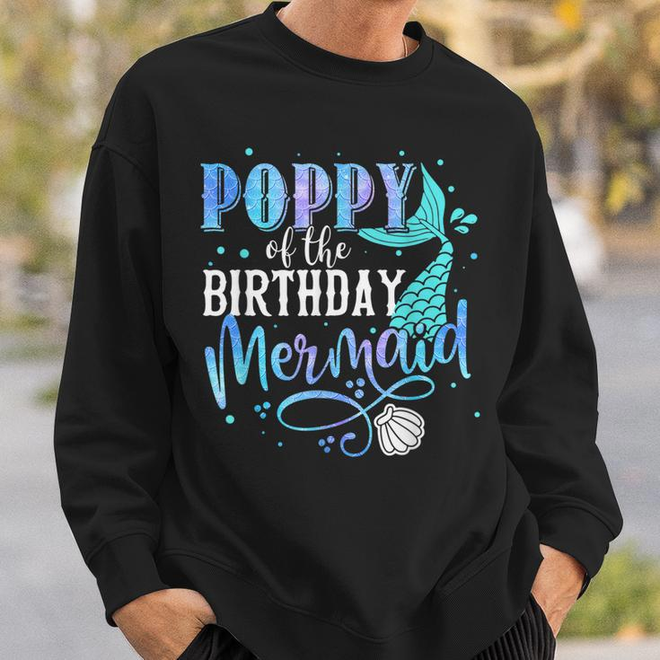 Poppy Of The Birthday Mermaid Family Matching Party Squad Sweatshirt Gifts for Him