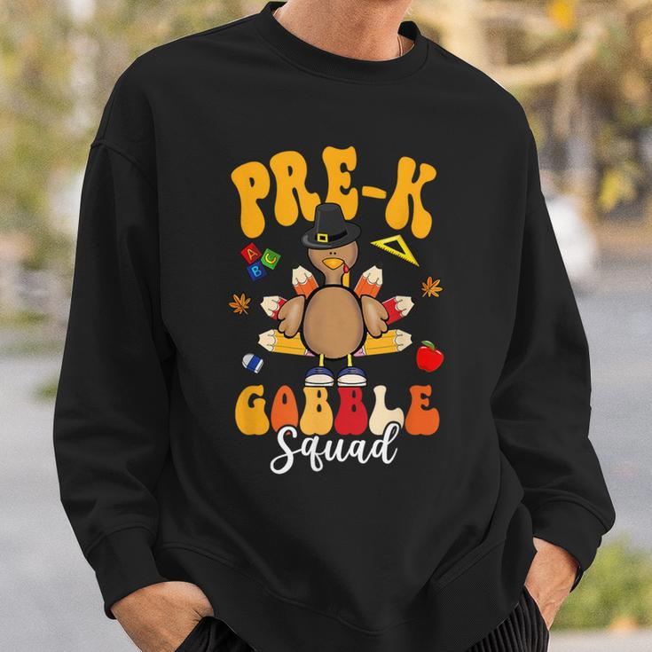 Pre-K Gobble Squad Cute Turkey Happy Thanksgiving Sweatshirt Gifts for Him