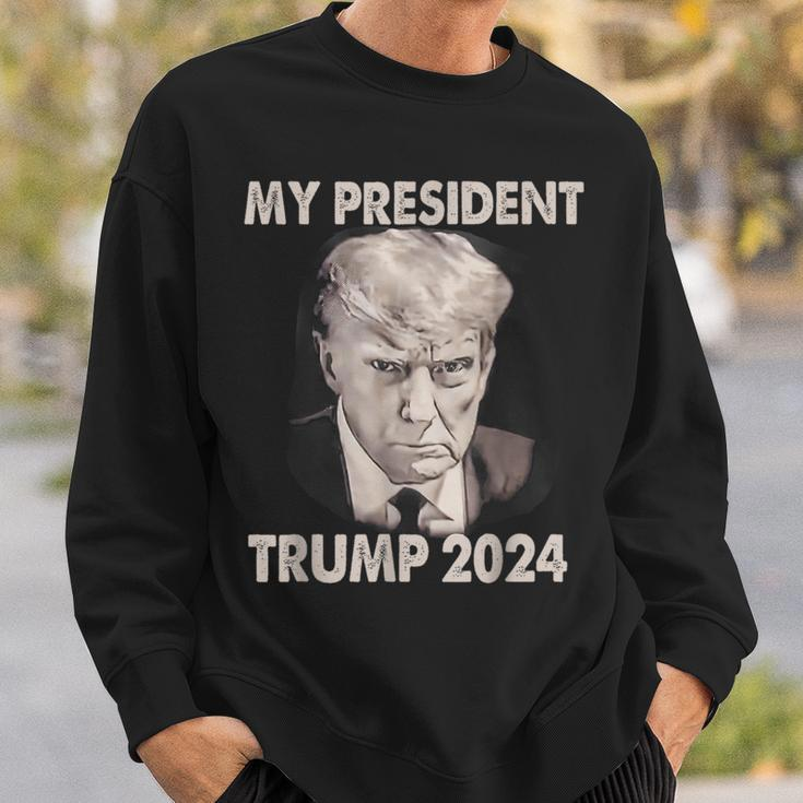 My President Trump 2024 Shot Trump President 2024 Sweatshirt Gifts for Him