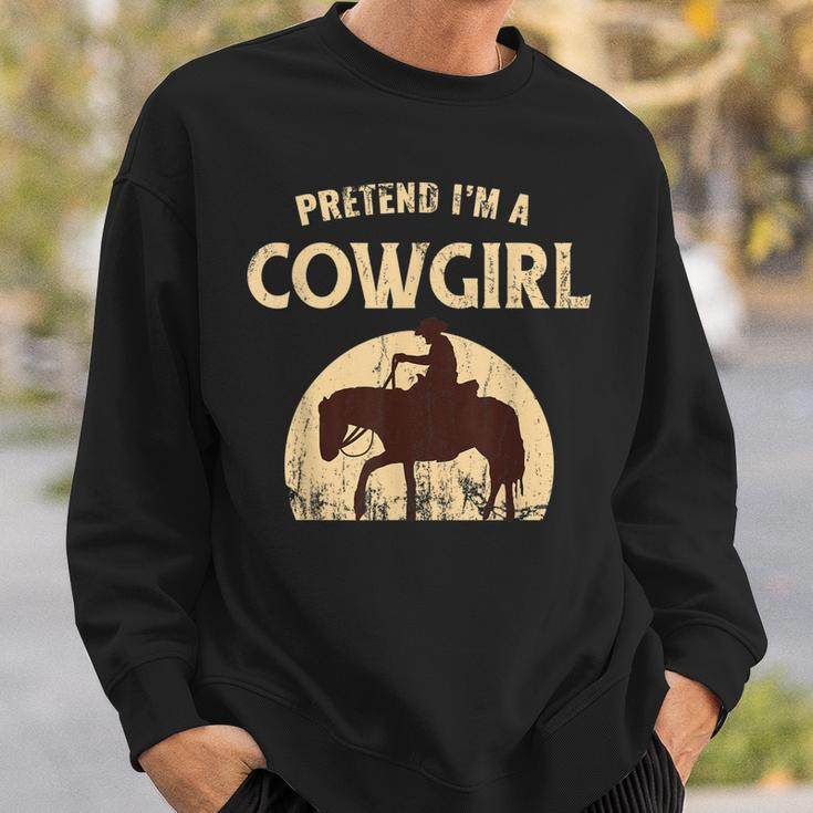 Pretend Im A Cowgirl Funny Halloween Party Costume Sweatshirt Gifts for Him