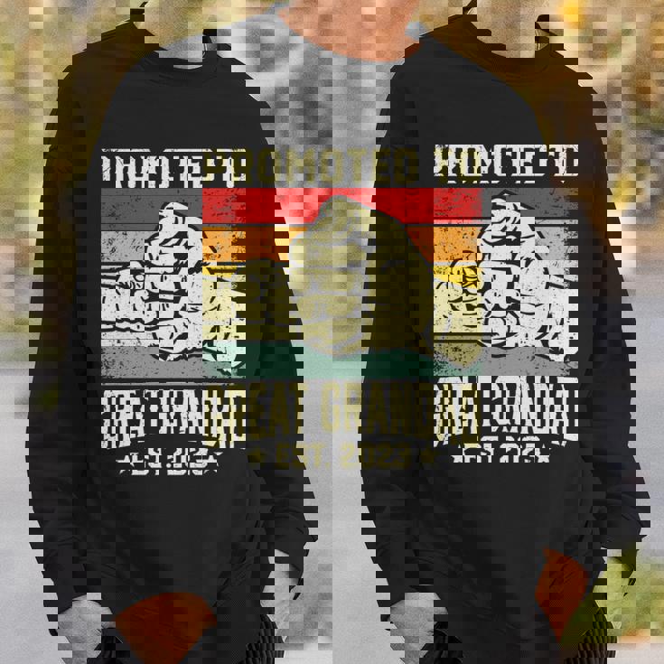 Promoted To Great Grandad Est 2023 Vintage New Dad Funny Gifts For Dad Sweatshirt Gifts for Him