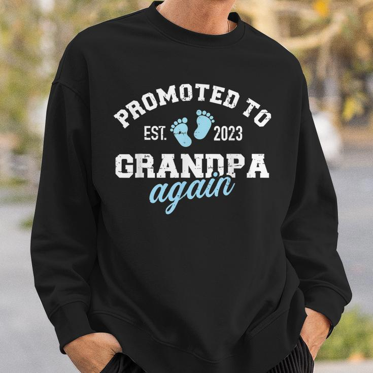 Promoted To Great Grandpa Again 2023 Great Grandfather To Be Sweatshirt Gifts for Him