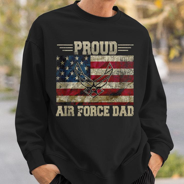 Proud Air Force Dad Military Veteran Pride Us Flag Gift For Mens Sweatshirt Gifts for Him