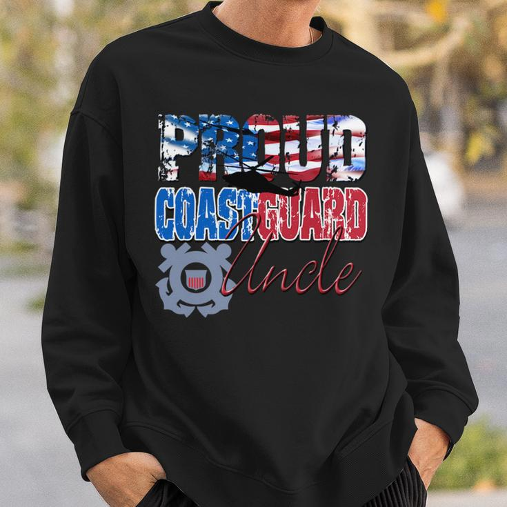 Proud Coast Guard Uncle Patriotic Men Patriotic Funny Gifts Sweatshirt Gifts for Him