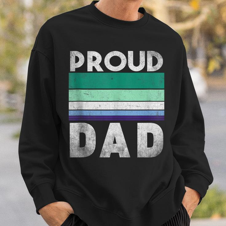 Proud Dad Mlm Pride Lgbt Ally Funny Gay Male Mlm Flag Sweatshirt Gifts for Him