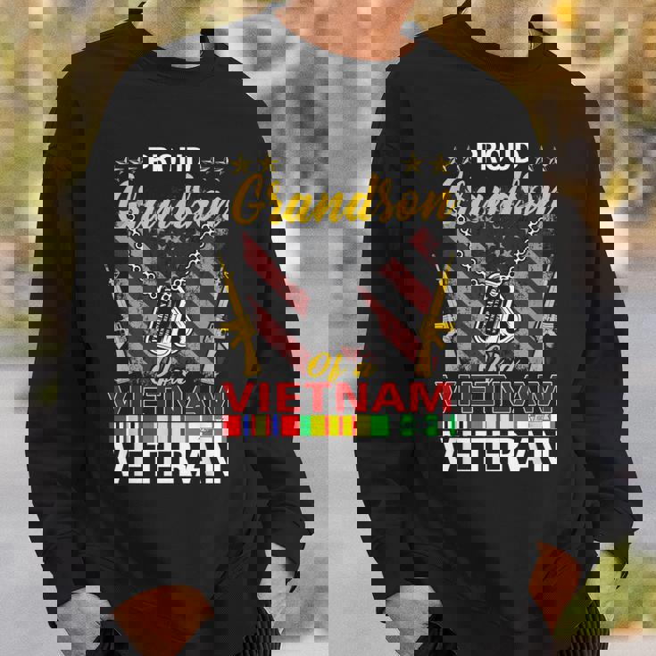 Proud Grandson Of A Vietnam Veteran| Proud Vietnam Veterans Sweatshirt Gifts for Him