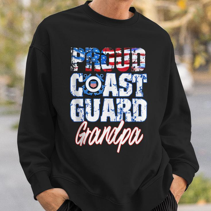 Proud Patriotic Usa Coast Guard Grandpa Usa Flag Men Grandpa Funny Gifts Sweatshirt Gifts for Him