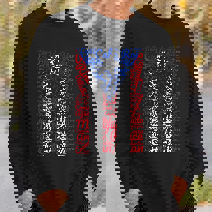 Pueblos En La Bandera De Puerto Rico Cities Of Puerto Rico Sweatshirt Gifts for Him
