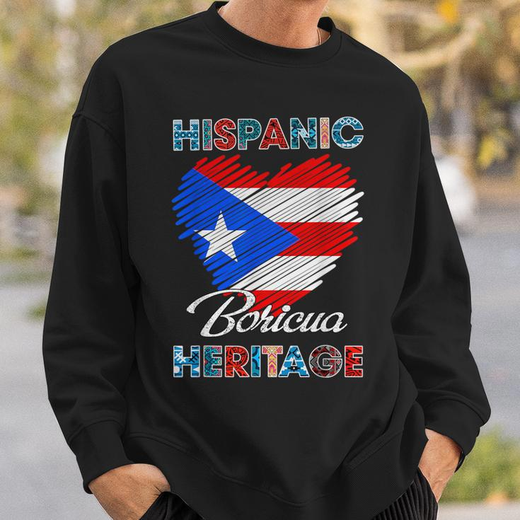 Puerto Rican Hispanic Heritage Boricua Puerto Rico Flag Sweatshirt Gifts for Him