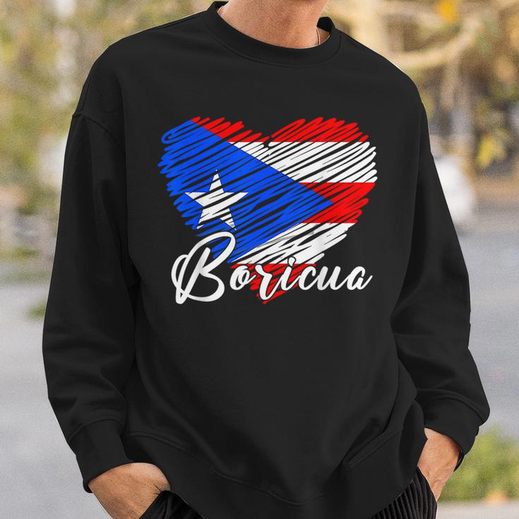 Puerto Rican Hispanic Heritage Boricua Puerto Rico Heart Sweatshirt Gifts for Him